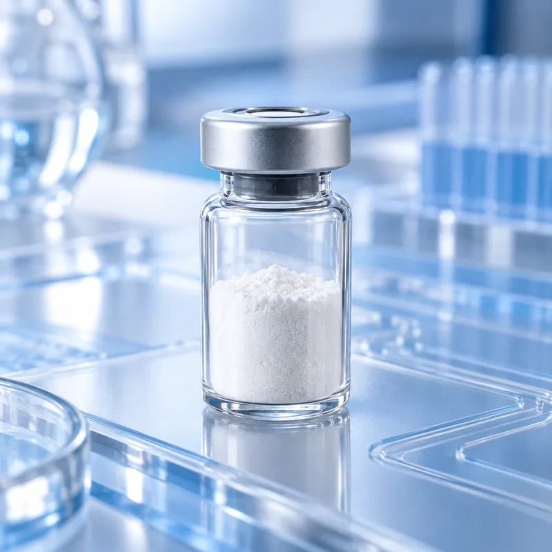 Illustration of Palmitoyl Tripeptide-8 raw material packaging